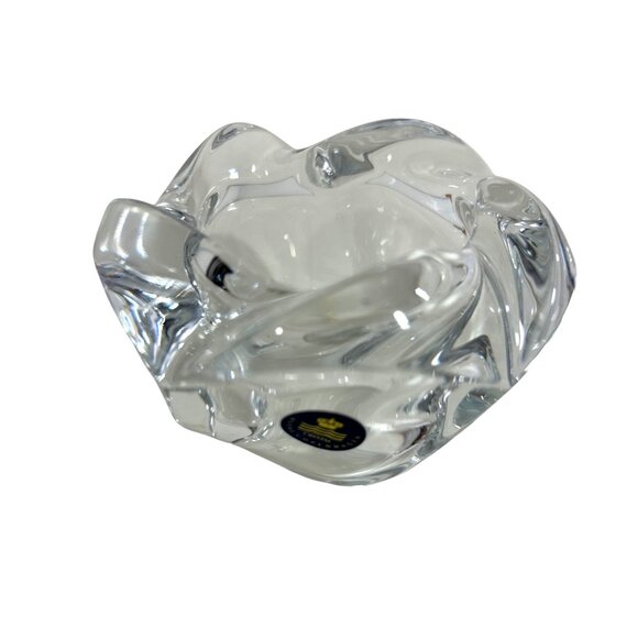 Royal Copenhagen Votive Candle Holder Vtg Clear Glass Denmark Lotus Collectible - Picture 1 of 11